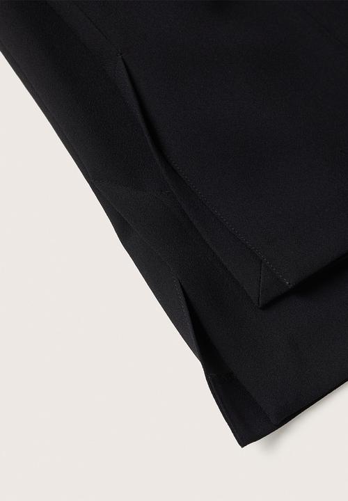 MANGO - Trousers maca - black