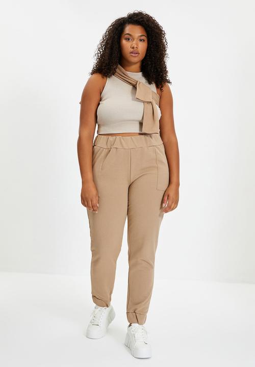 Trendyol - Basic jogger sweatpants - khaki