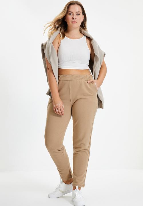 Trendyol - Basic jogger sweatpants - stone