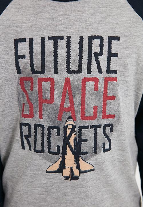 Trendyol - Future space rockets tee - grey