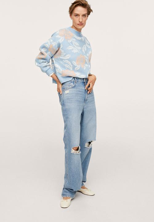 MANGO - Sweater tardor - light pastel blue