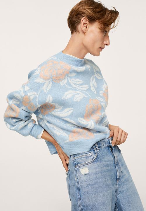MANGO - Sweater tardor - light pastel blue