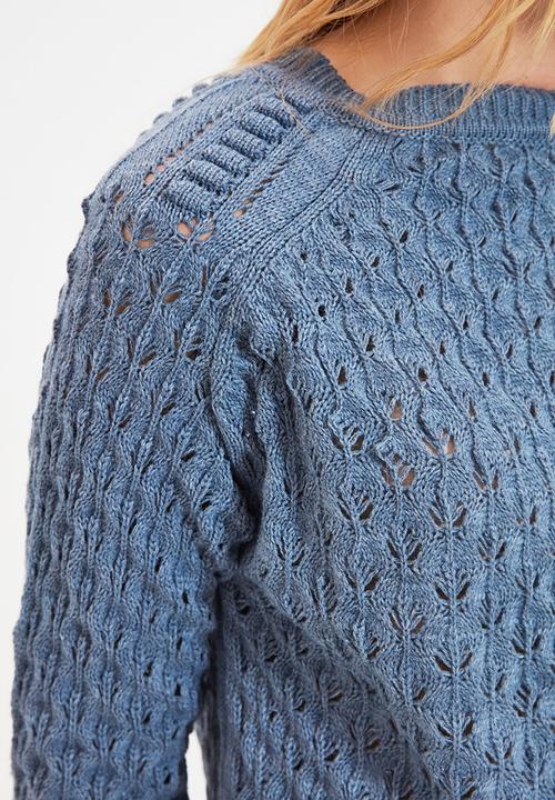 Trendyol - Detailed knit sweater - blue