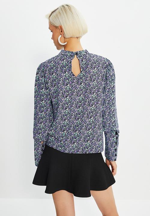 Trendyol - Cuff detailed printed  blouse - multi