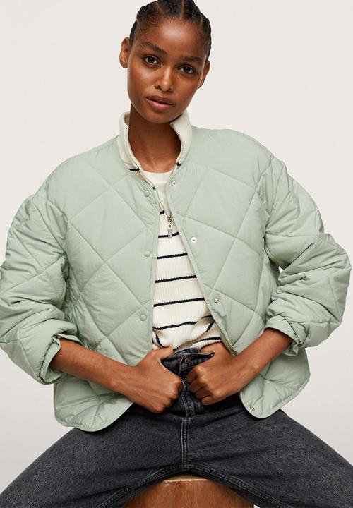 MANGO - Anorak carrot - light pastel green