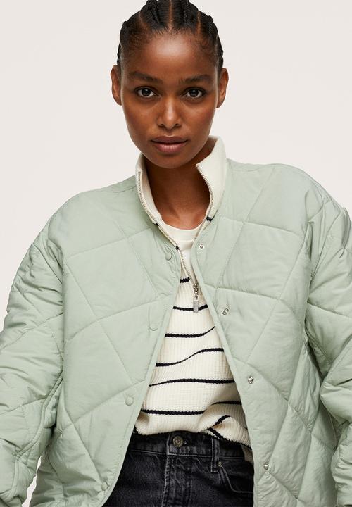 MANGO - Anorak carrot - light pastel green