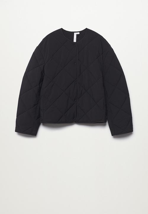 MANGO - Anorak carrot - black