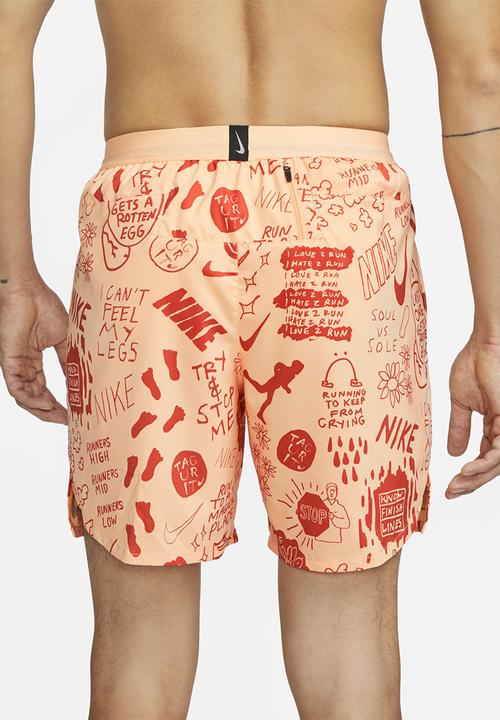 Nike -  Nike Flex Stride AIR Nathan Bell Men's Run Short- orange chalk