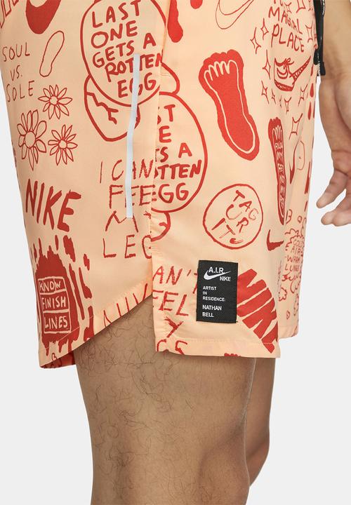 Nike -  Nike Flex Stride AIR Nathan Bell Men's Run Short- orange chalk