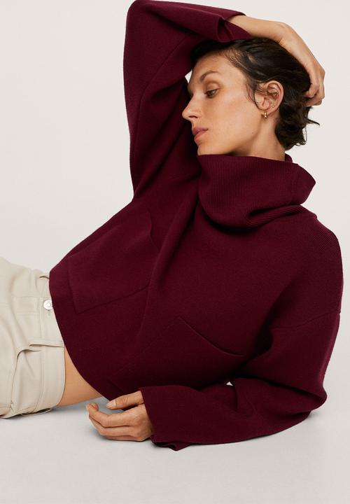 MANGO - Sweater mini - red