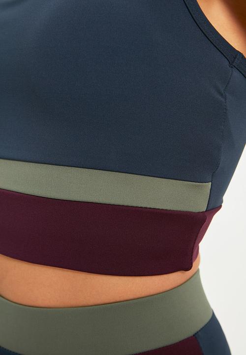 Trendyol - Color block support sports bra - dark navy