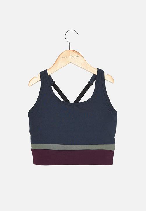 Trendyol - Color block support sports bra - dark navy