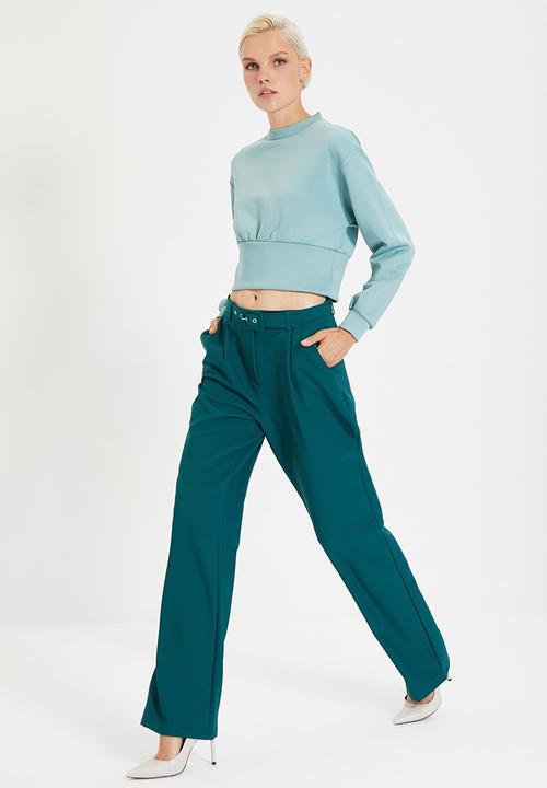 Trendyol - Belted trousers - green