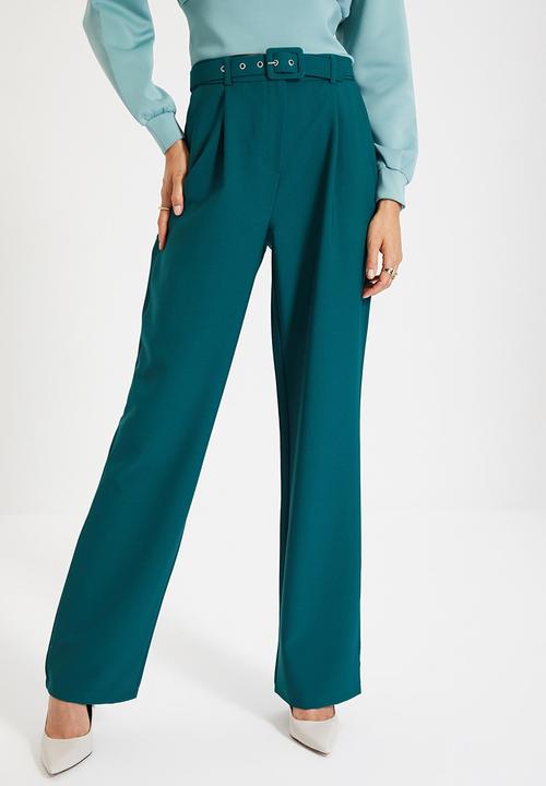 Trendyol - Belted trousers - green