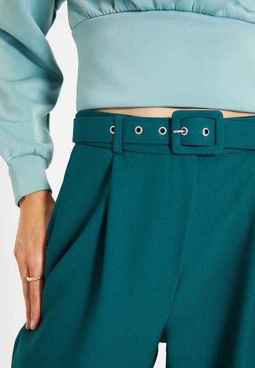 Trendyol - Belted trousers - green