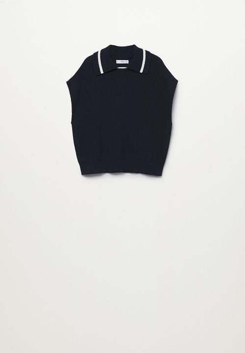 MANGO - Waistcoat stacks - navy