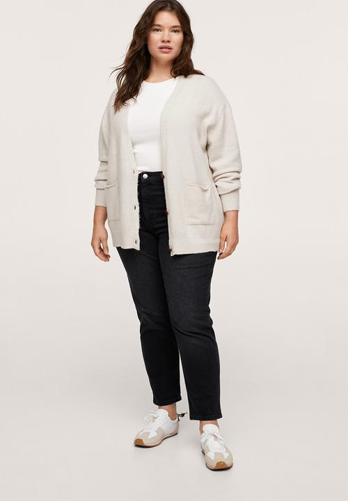 MANGO - Plus cardigan lucas - grey