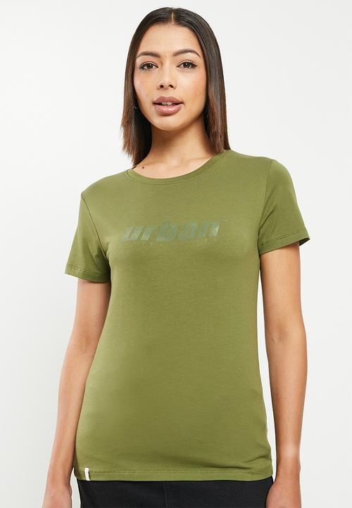 urban° - Ladies urban basic urban t-shirt - olive/mosstore