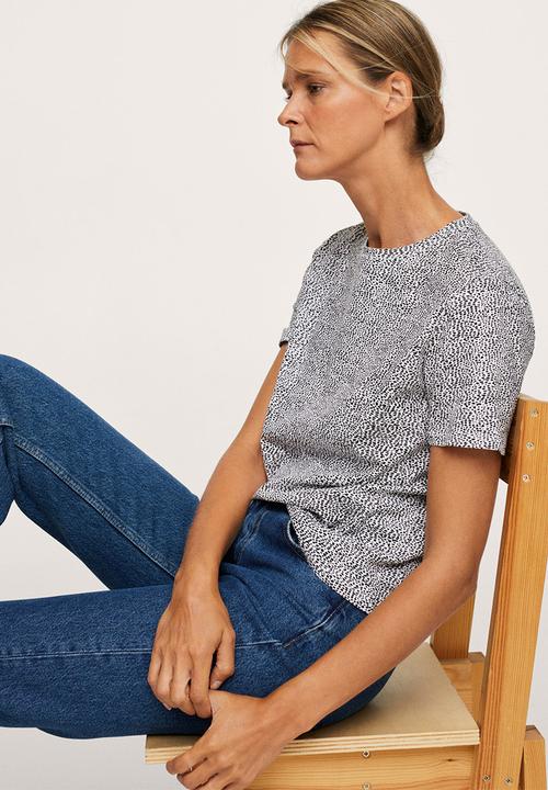 MANGO - T-shirt bella2-h - black