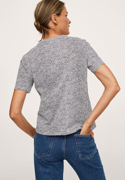MANGO - T-shirt bella2-h - black