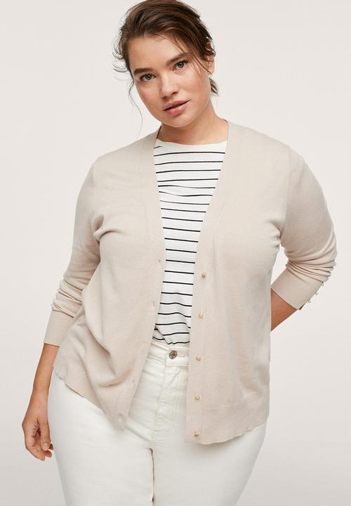 MANGO - Plus cardigan gina - light beige