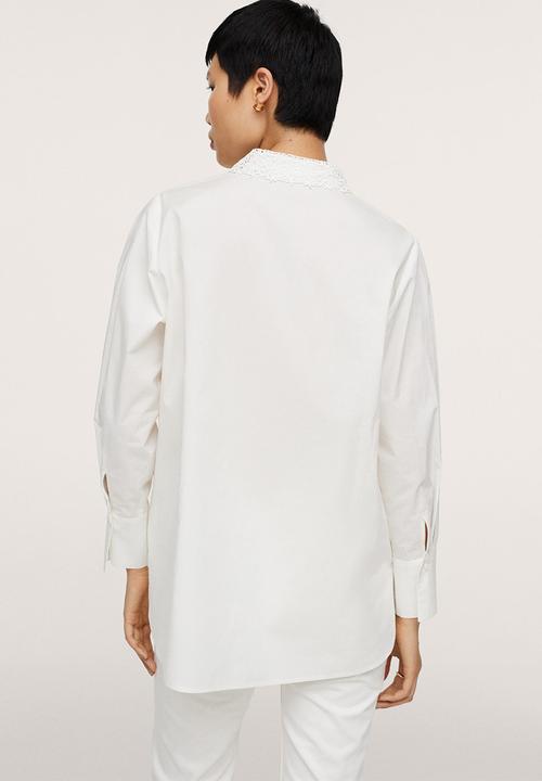 MANGO - Shirt cami - white 