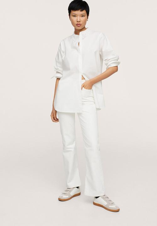 MANGO - Shirt cami - white 