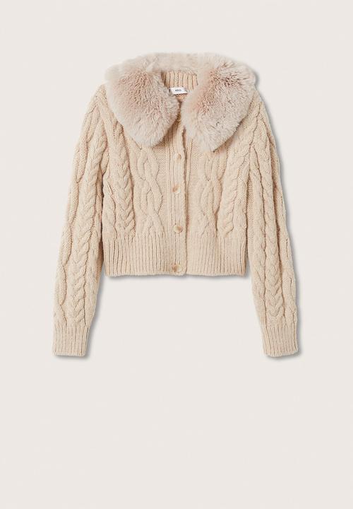 MANGO - Cardigan irina - medium brown