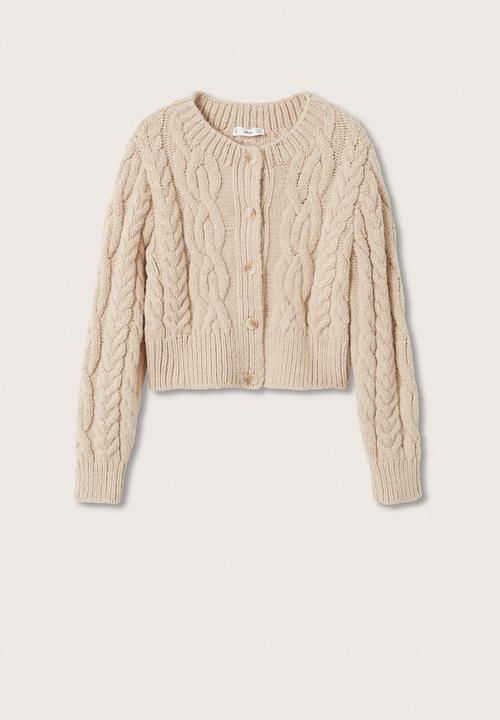 MANGO - Cardigan irina - medium brown