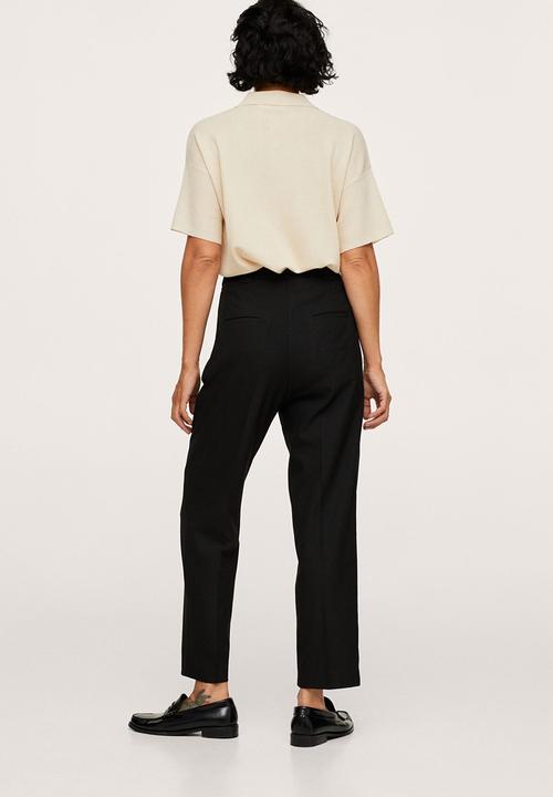 MANGO - Trousers celia - black