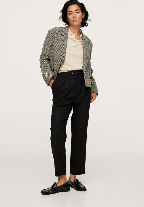 MANGO - Trousers celia - black