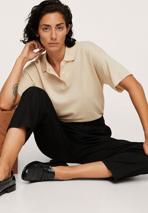 MANGO - Trousers celia - black