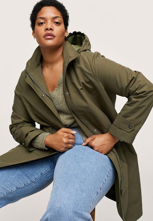 MANGO - Plus parka crew1 - khaki