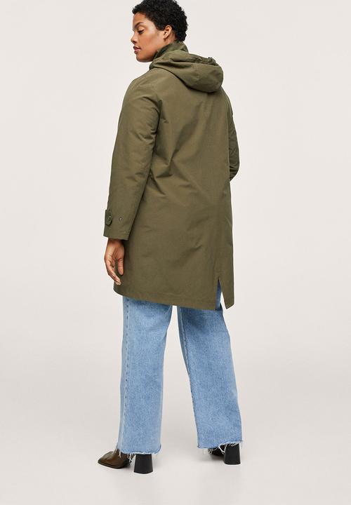MANGO - Plus parka crew1 - khaki