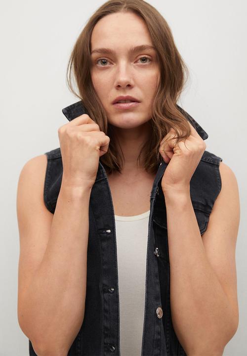MANGO - Waistcoat vicky - open grey