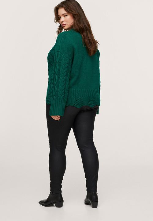 MANGO - Plus sweater greendi - green