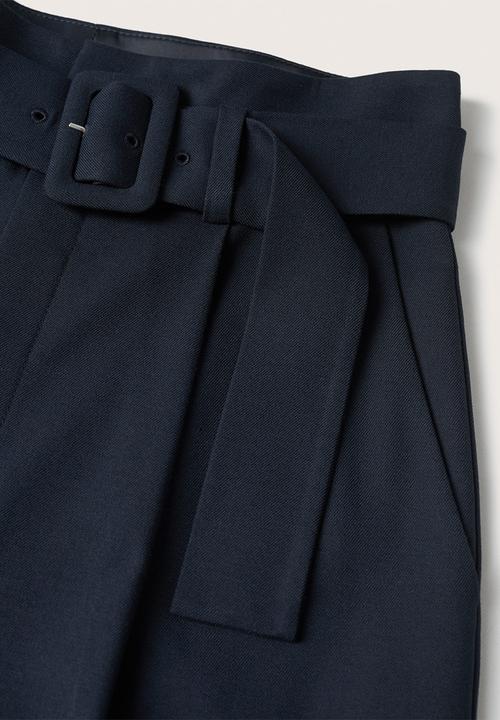 MANGO - Trousers manuel  - navy