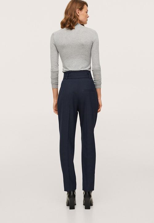 MANGO - Trousers manuel  - navy