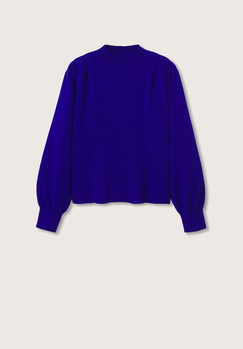 MANGO - Sweater shoulder - bright blue
