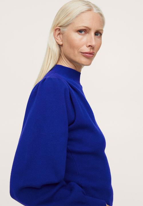 MANGO - Sweater shoulder - bright blue