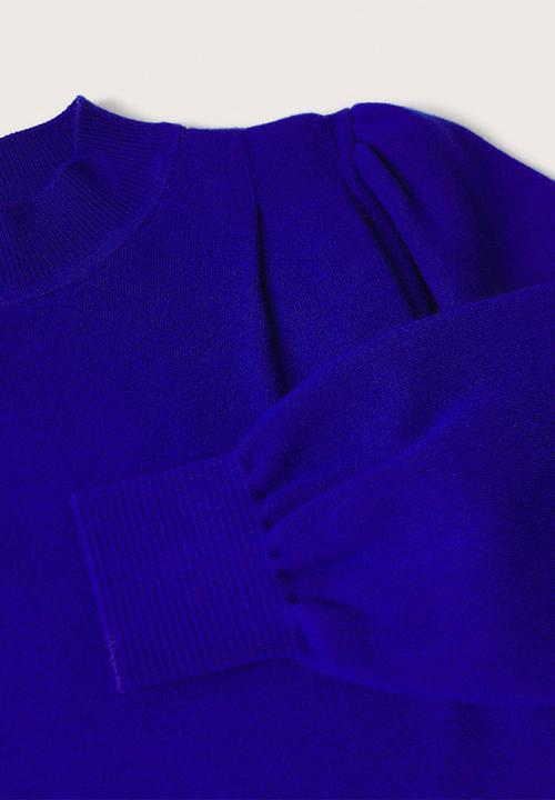 MANGO - Sweater shoulder - bright blue