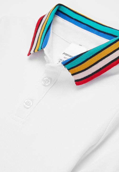 Pop Candy - Boys polo tee & shorts set - white & navy