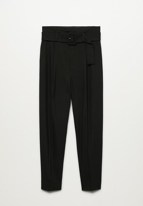 MANGO - Trousers manuel - black