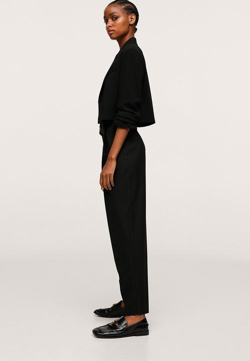 MANGO - Trousers manuel - black