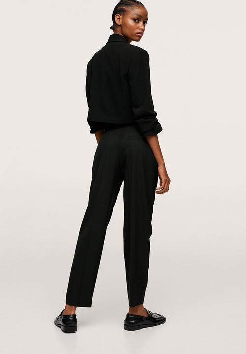MANGO - Trousers manuel - black