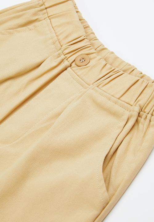 Pop Candy - Boys polo tee & shorts set - navy & brown