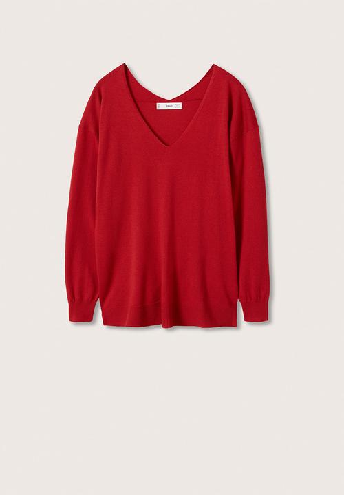 MANGO - Sweater haramon - red