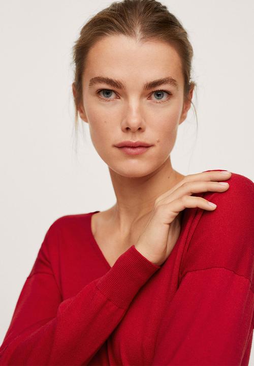 MANGO - Sweater haramon - red