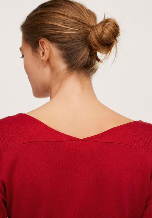 MANGO - Sweater haramon - red