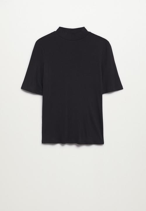 MANGO - T-shirt secondm - black
